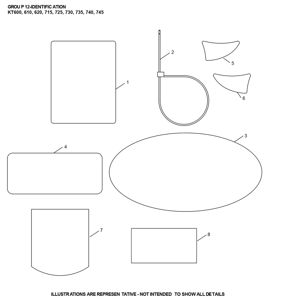 Kt745-3099 Identification Diagram and Parts List for KT745-3099  Cub Cadet Engine